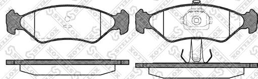 Stellox 296 020B-SX - Тормозные колодки, дисковые, комплект unicars.by