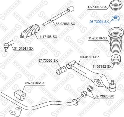 Stellox 26-73004-SX - Втулка амортизатора, подушка unicars.by