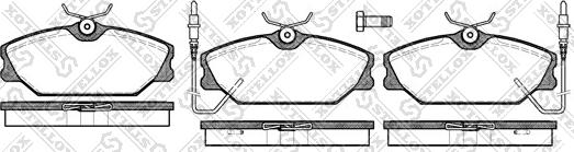 Stellox 219 002B-SX - Тормозные колодки, дисковые, комплект unicars.by