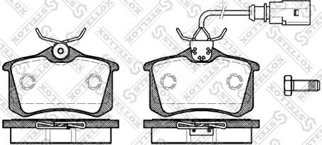 Stellox 274 051B-SX - Тормозные колодки, дисковые, комплект unicars.by