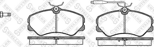 Stellox 273 002-SX - Тормозные колодки, дисковые, комплект unicars.by