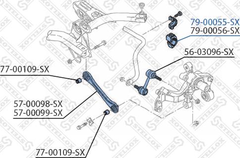 Stellox 79-00055-SX - Втулка стабилизатора unicars.by