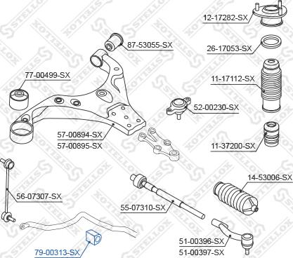 Stellox 79-00313-SX - Втулка стабилизатора unicars.by