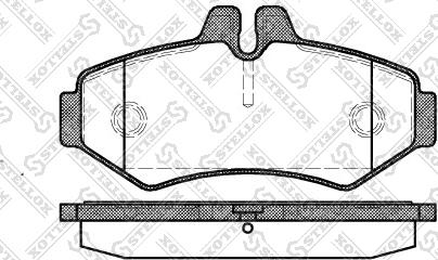 Stellox 744 000B-SX - Тормозные колодки, дисковые, комплект unicars.by