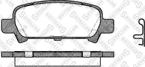 Stellox 740 002B-SX - Тормозные колодки, дисковые, комплект unicars.by