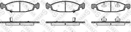 Stellox 747 002B-SX - Тормозные колодки, дисковые, комплект unicars.by