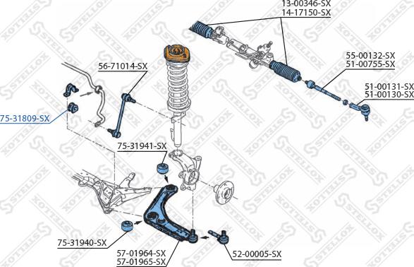 Stellox 75-31809-SX - Втулка стабилизатора unicars.by