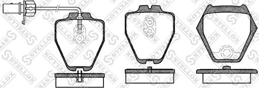 Stellox 763 002-SX - Тормозные колодки, дисковые, комплект unicars.by