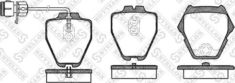 Stellox 763 012B-SX - Тормозные колодки, дисковые, комплект unicars.by