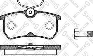 Stellox 704 000B-SX - Тормозные колодки, дисковые, комплект unicars.by