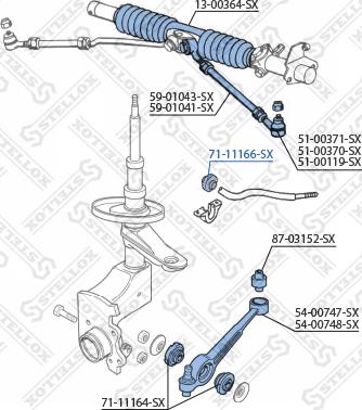 Stellox 71-11166-SX - Втулка стабилизатора unicars.by