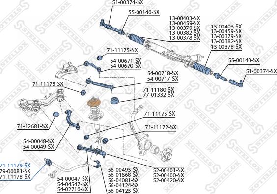 Stellox 71-11179-SX - Втулка стабилизатора unicars.by