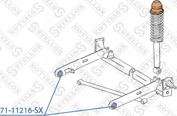 Stellox 71-11216-SX - Сайлентблок, рычаг подвески колеса unicars.by