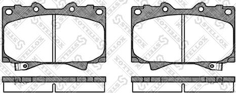 Stellox 718 004-SX - Тормозные колодки, дисковые, комплект unicars.by