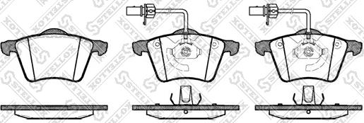 Stellox 732 002B-SX - Тормозные колодки, дисковые, комплект unicars.by