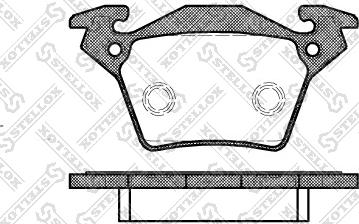 Stellox 728 000B-SX - Тормозные колодки, дисковые, комплект unicars.by