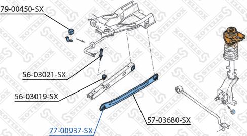 Stellox 77-00937-SX - Сайлентблок, рычаг подвески колеса unicars.by