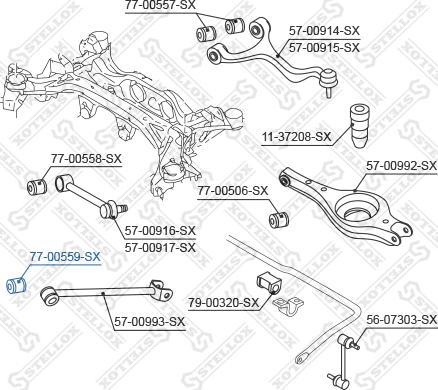 Stellox 77-00559-SX - Сайлентблок, рычаг подвески колеса unicars.by