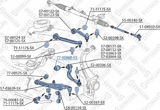 Stellox 77-00868-SX - Сайлентблок, рычаг подвески колеса unicars.by