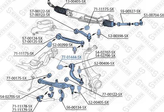 Stellox 77-01444-SX - Сайлентблок, рычаг подвески колеса unicars.by