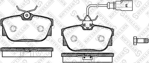 Stellox 778 001B-SX - Тормозные колодки, дисковые, комплект unicars.by