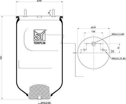 ST-Templin 04.060.6006.720 - Кожух пневматической рессоры unicars.by