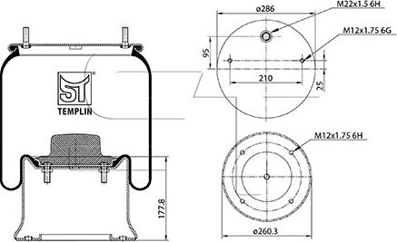 ST-Templin 04.060.6106.070 - Кожух пневматической рессоры unicars.by