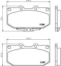 Subaru 26296AE120 - Тормозные колодки, дисковые, комплект unicars.by