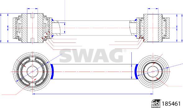 Swag 33 10 9927 - Тяга / стойка, подвеска колеса unicars.by