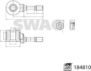 Swag 33 10 9580 - Тяга / стойка, стабилизатор unicars.by