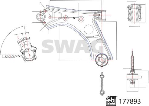 Swag 33 10 4356 - Рычаг подвески колеса unicars.by