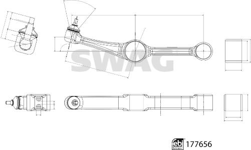 Swag 33 10 4238 - Рычаг подвески колеса unicars.by