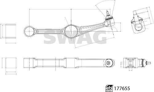 Swag 33 10 4237 - Рычаг подвески колеса unicars.by