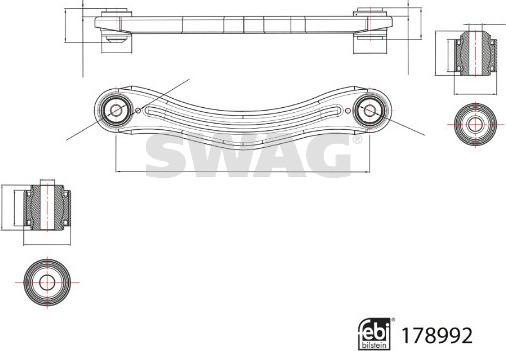 Swag 33 10 4769 - Рычаг подвески колеса unicars.by