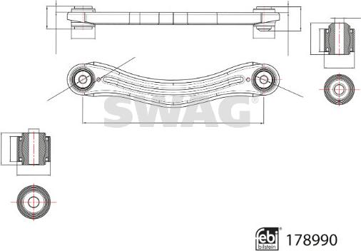 Swag 33 10 4768 - Рычаг подвески колеса unicars.by