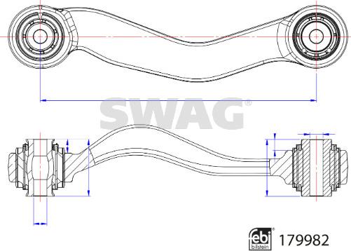 Swag 33 10 5683 - Рычаг подвески колеса unicars.by