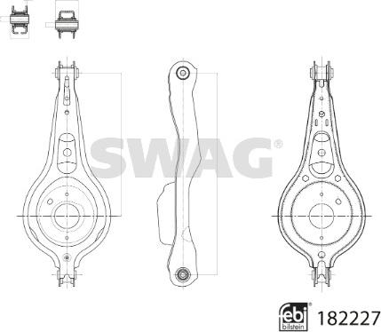 Swag 33 10 8556 - Рычаг подвески колеса unicars.by