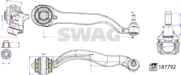 Swag 33 11 0534 - Рычаг подвески колеса unicars.by