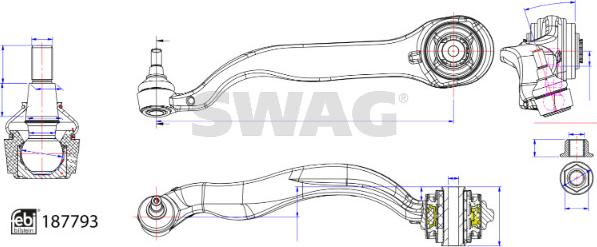 Swag 33 11 0535 - Рычаг подвески колеса unicars.by