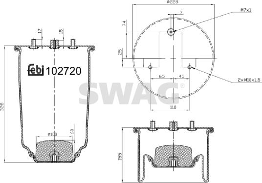 Swag 37 10 2720 - Кожух пневматической рессоры unicars.by