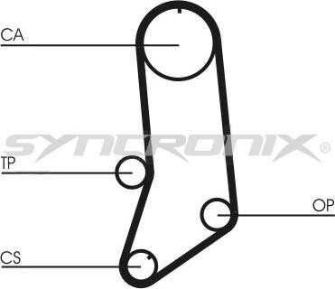 SYNCRONIX SY0594N - Зубчатый ремень ГРМ unicars.by