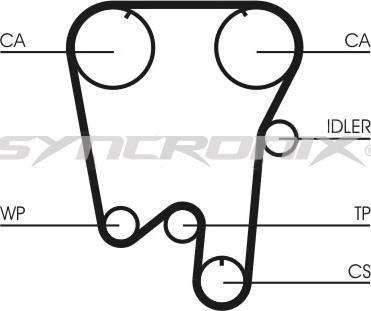 SYNCRONIX SY0855N - Зубчатый ремень ГРМ unicars.by