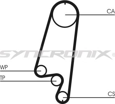 SYNCRONIX SY0866N - Зубчатый ремень ГРМ unicars.by