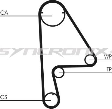 SYNCRONIX SY0862N - Зубчатый ремень ГРМ unicars.by