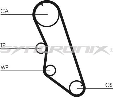 SYNCRONIX SY110754PE - Водяной насос + комплект зубчатого ремня ГРМ unicars.by