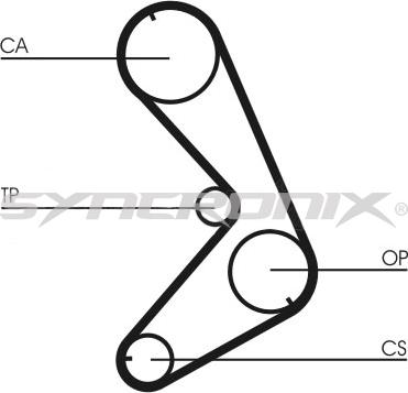 SYNCRONIX SY0750N - Зубчатый ремень ГРМ unicars.by