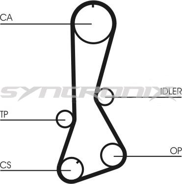 SYNCRONIX SY0706N - Зубчатый ремень ГРМ unicars.by