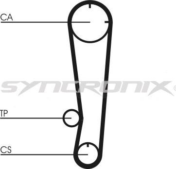 SYNCRONIX SY0738N - Зубчатый ремень ГРМ unicars.by