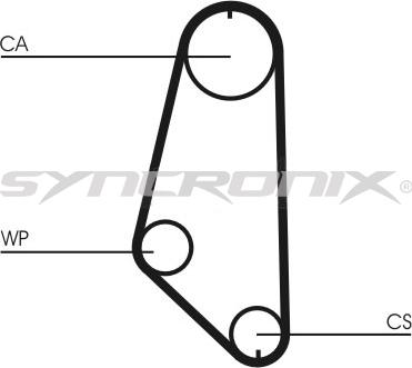 SYNCRONIX SY110720PE - Водяной насос + комплект зубчатого ремня ГРМ unicars.by