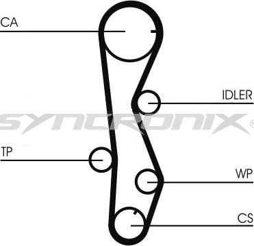 SYNCRONIX SY1101099PE - Водяной насос + комплект зубчатого ремня ГРМ unicars.by